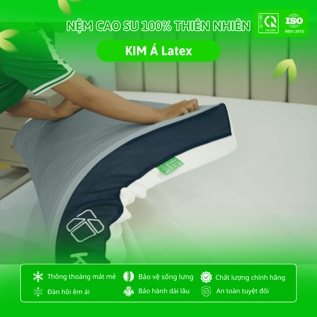 Hình ảnh nệm cao su thiên nhiên chất lượng Kim Á Latex
