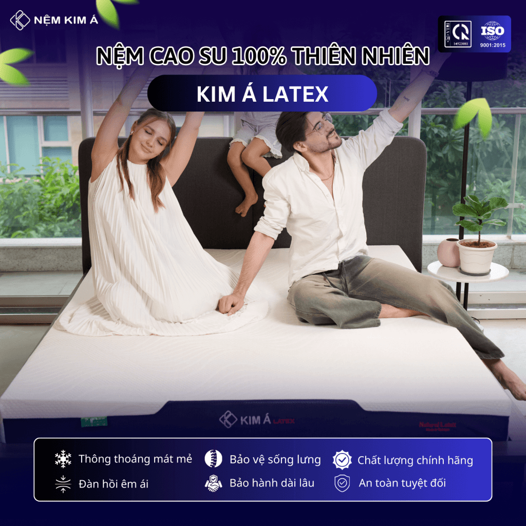 Hình ảnh nệm cao su thiên nhiên chất lượng Kim Á Latex
