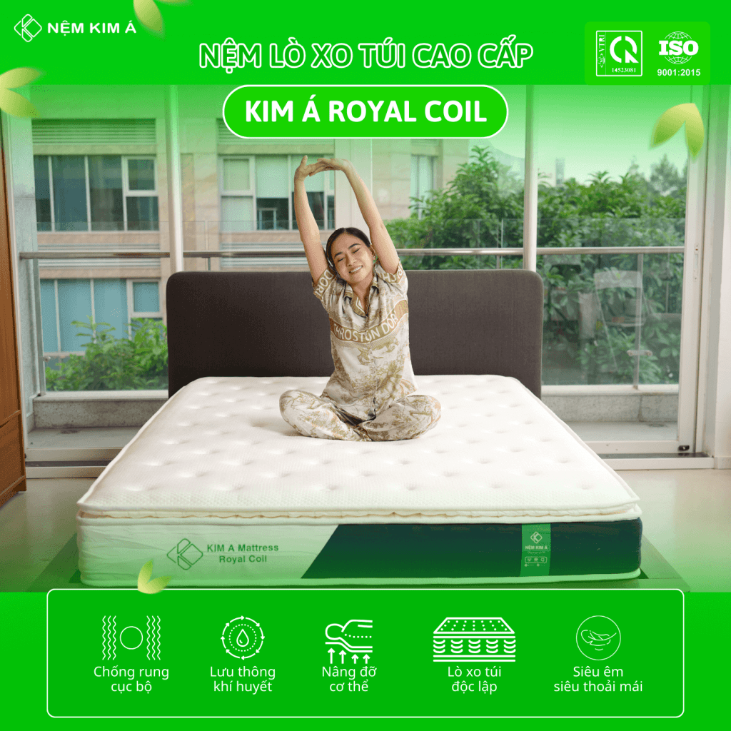 Hình ảnh nệm lò xo túi cao cấp Kim Á Royal Coil