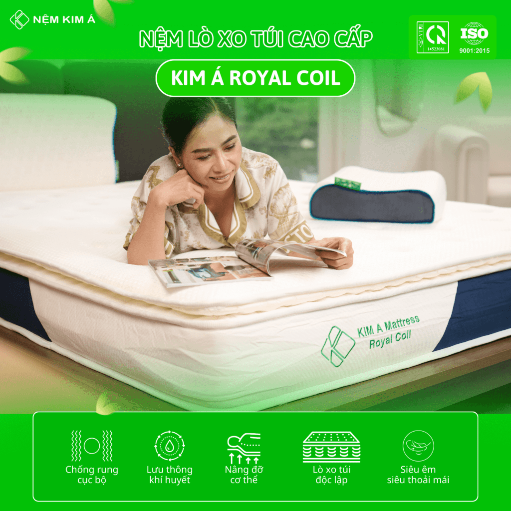 Hình ảnh nệm lò xo túi cao cấp Kim Á Royal Coil
