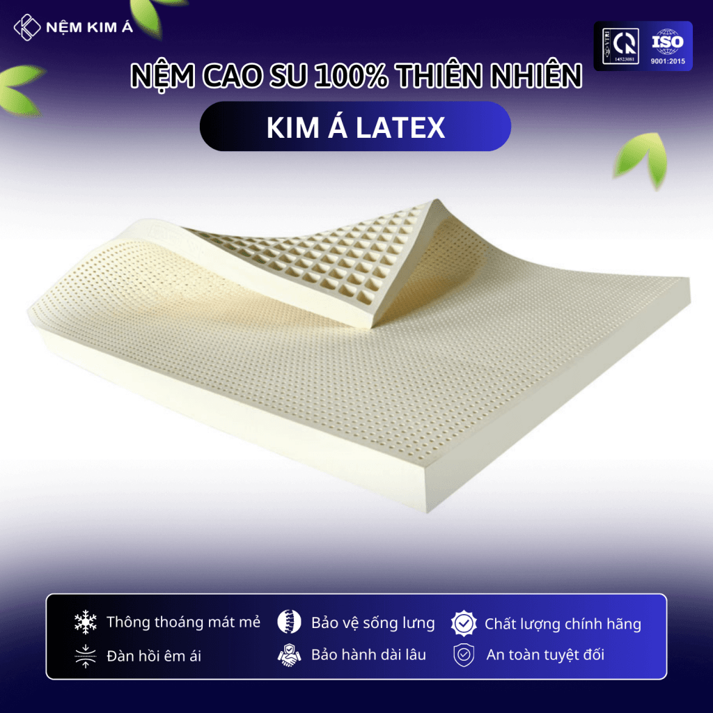 Hình ảnh Nệm Cao Su 100% Thiên Nhiên - Kim Á LATEX