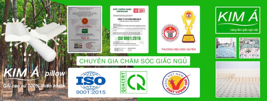 Hình ảnh những chứng nhận Nệm Kim Á