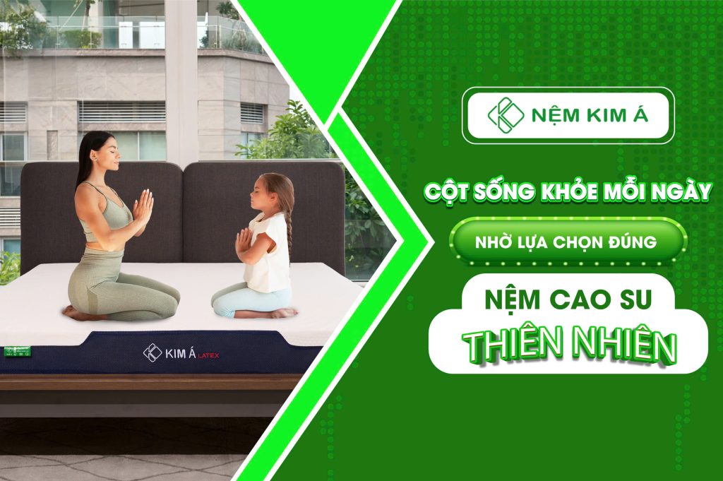 Hình ảnh nệm cao su thiên nhiên chất lượng KIM Á Latex