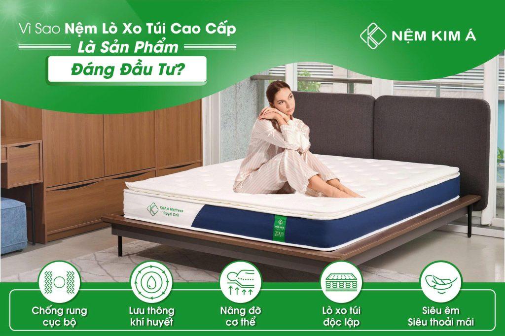 Hình ảnh nệm lò co túi cao cấp Kim Á