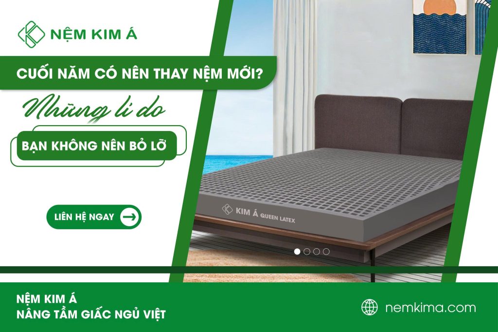 Hình ảnh nệm cao su thiên nhiên hoạt tính - Kim Á Queen