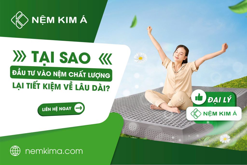 Hình ảnh nệm cao su thiên nhiên hoạt tính - Kim Á Queen